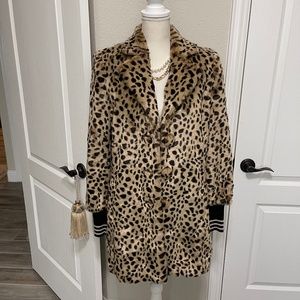Cabi- Animal Print Statement Coat REMOVABLE cuff Josephine Coat- Medium (#3727)